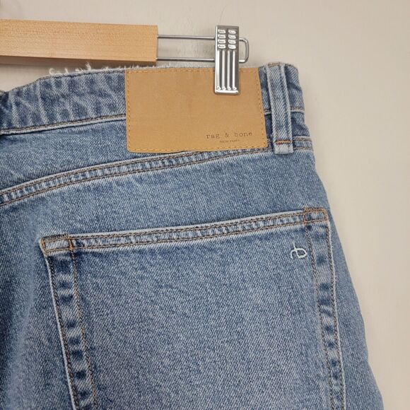 Rag & Bone Womens Rosa Mid Rise Walking Shorts Cut-off Denim Size 31 Button Fly - Picture 5 of 13